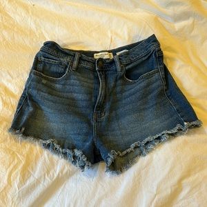 Distressed Denim Shorts